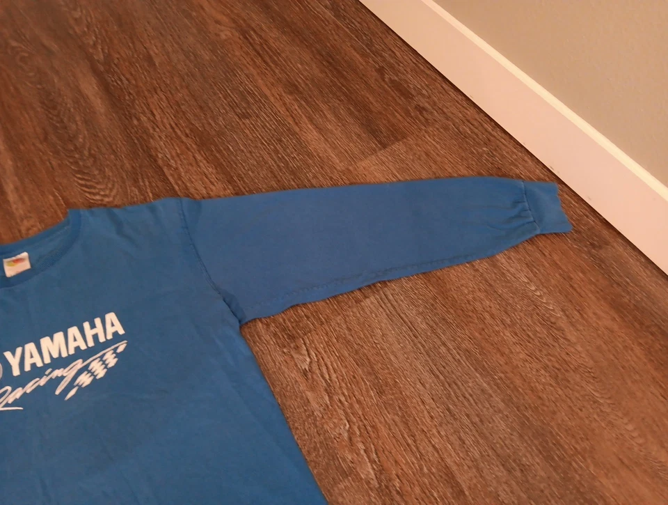 Camiseta vintage Yamaha para hombre azul talla GRANDE manga larga Y2K Moto X motocross Foto 3 de 4