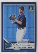 2019 Panini Donruss Optic Rated Rookies Blue Pandora Prizm 95/99 Myles Straw 3l1