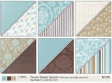 Stampin Up - "PARISIAN BREEZE" 12 x 12 Specialty Designer Series Paper-  NEW 