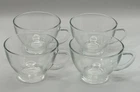 4 Vintage Glass Cups for Snack Sets Hazel Atlas Anchor Hocking Apple Orchard