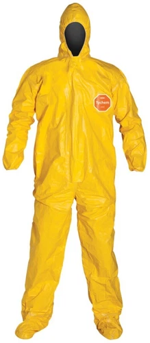 (12) DuPont Tychem 2000 Hooded Coveralls QC122SYL4X001200, 4XL , Yellow - product listing photo
