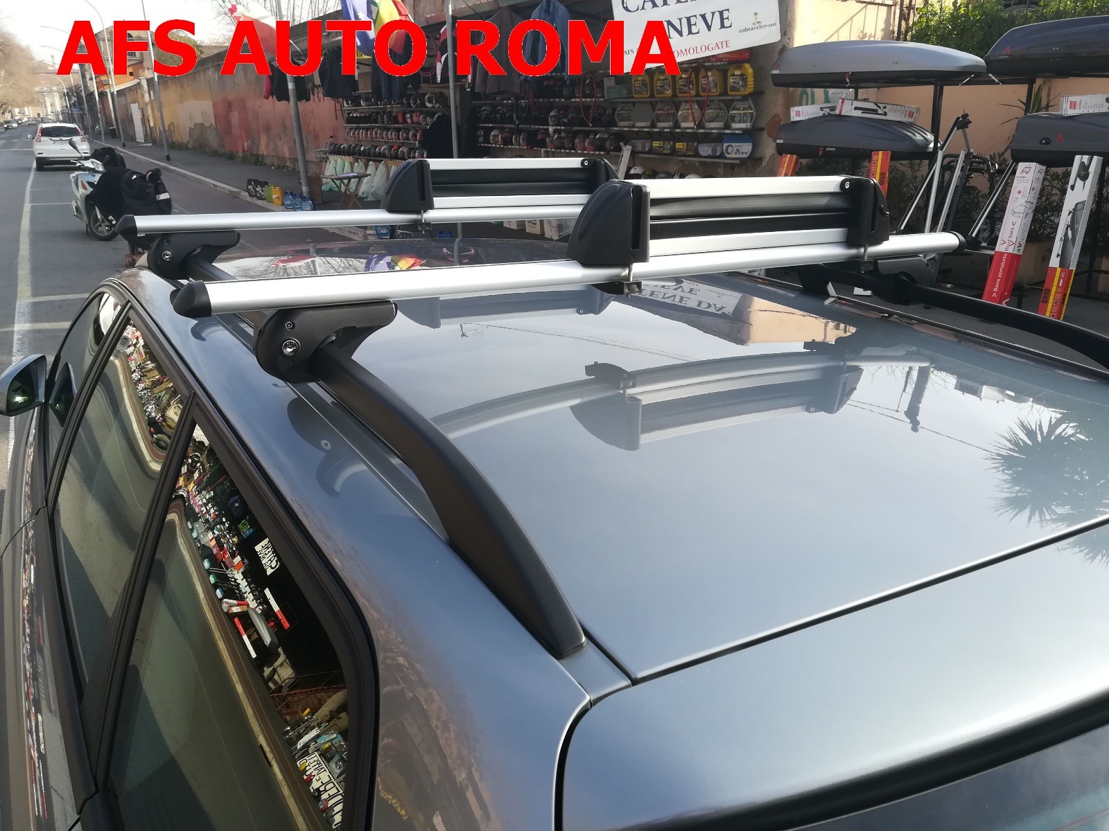 BARRE PORTATUTTO ALLUMINIO ROMA AUDI A4 AVANT RAILS 2001+PORTASCI 4