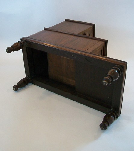 Georgische Bibliothekstreppe aus Hartholz & Leder - Großbritannien - Anfang 19. Jahrhundert - Bild 14 von 15