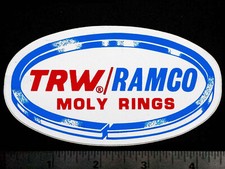 Trw Ramco Moly Rings - Original Vintage 1960s 70s Racing Decalsticker