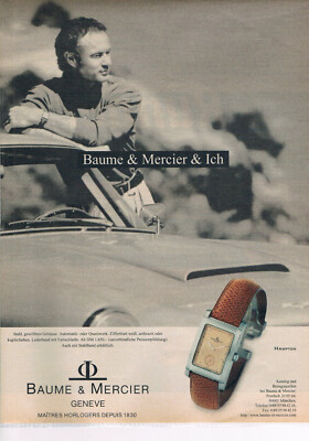 Baume & Mercier Werbeanzeige Werbung ''& ich'' NG