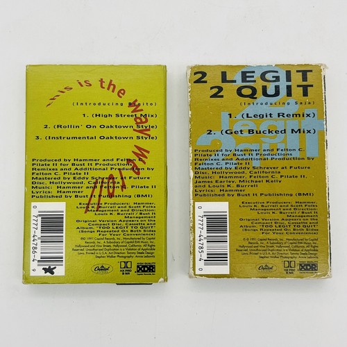 MC Hammer 2 Legit to Quit This Is The Way We Roll Cassette Singles Rap Hip Hop - Picture 9 of 9