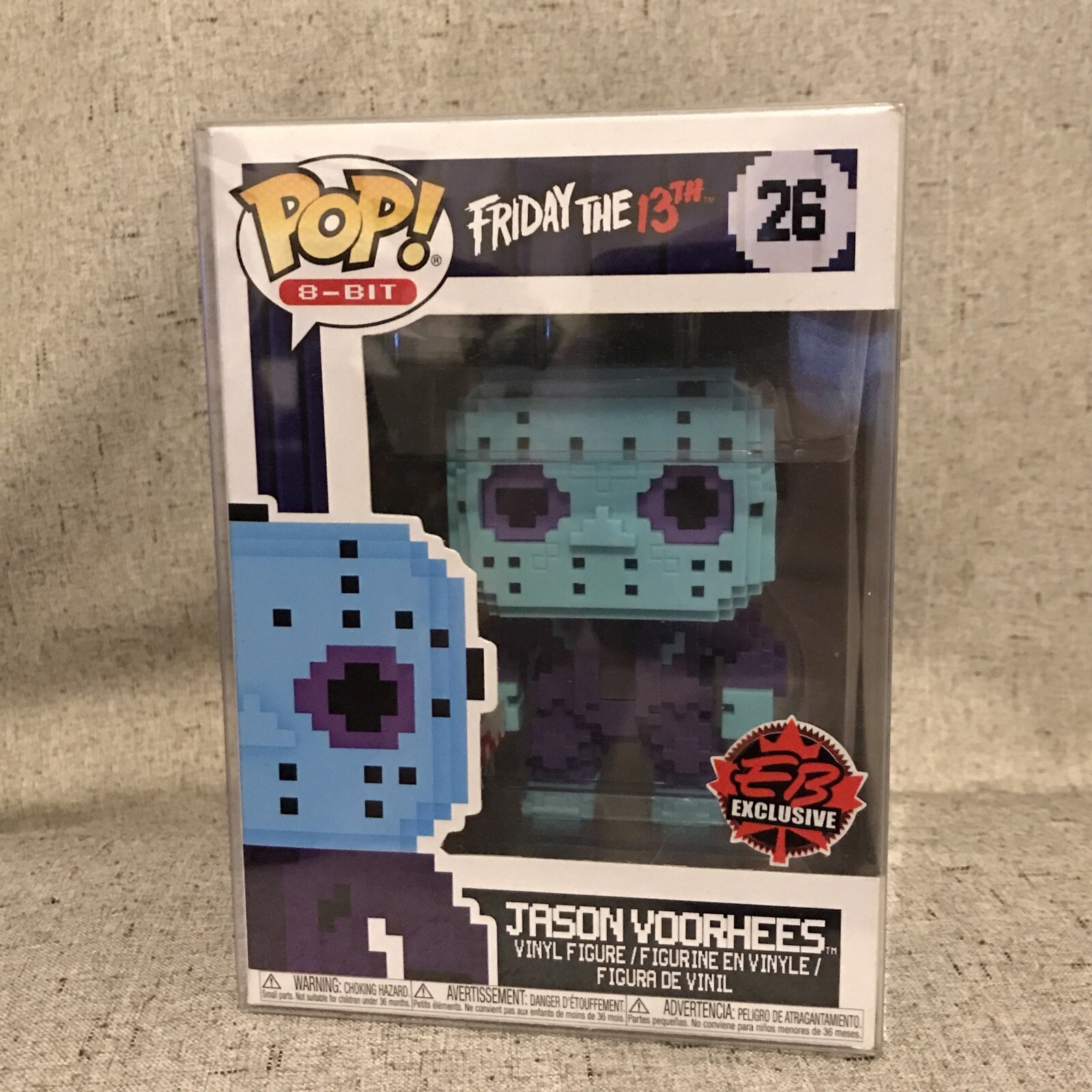 Pop! 8-Bit Friday The 13Th Jason Voorhees #26 Eb Games Exclusive With Protector