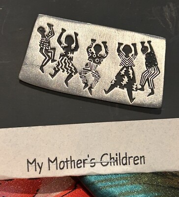 Alice Warder Seely Pewter Brooch pin My Mother s Children Child s Delight 1997