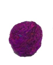 Recycled Sari Silk Yarn - 100 gm - 50 YARD - Purple yarn, recycled silk yarn