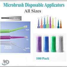 400 Microbrush Micro Brush Applicator Tips Regular, Fine, Super Fine Dental USA