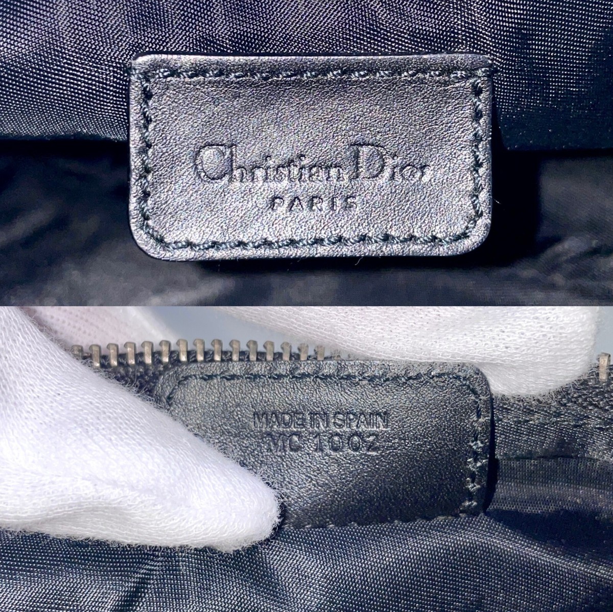 Auth CHRISTIAN DIOR Mini Black Canvas Trotter Saddle Pouch Auth CHRISTIAN DIOR Mini Black Canvas Trotter Saddle Pouch