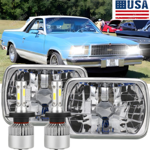 For Chevy Malibu 1978-1981 El Camino Pair 5X7 7x6Led Headlights Hi-Lo Beam DOT