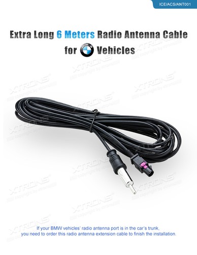 Car 6 Meters Long Male to Female Radio Antenna Adapter Extension Cable for BMW - Picture 2 of 2