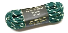 1 pair Green w/ Yellow Heavy Duty 7/32 thick shoelace made with Kevlar strands