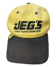 Jeg's High Performance Hat Yellow Adjustable Baseball Cap Motorsports OSFM