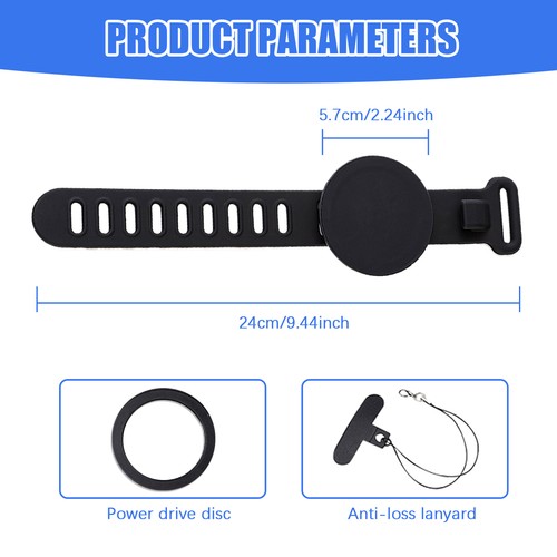 Magnetic Wrist Phone Holder Phone Arm Bands for Running 360 Degrees Rotatable - 第 6/14 張圖片