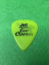 JVC Presents Eric Clapton Fender Guitar Pick, Yellow - 1992 Tour