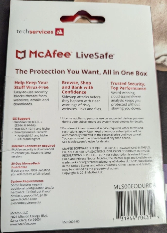 McAfee LiveSafe Unlimited Devices 1 year Subscription (1 Code for ALL devices) - Image 3 of 4