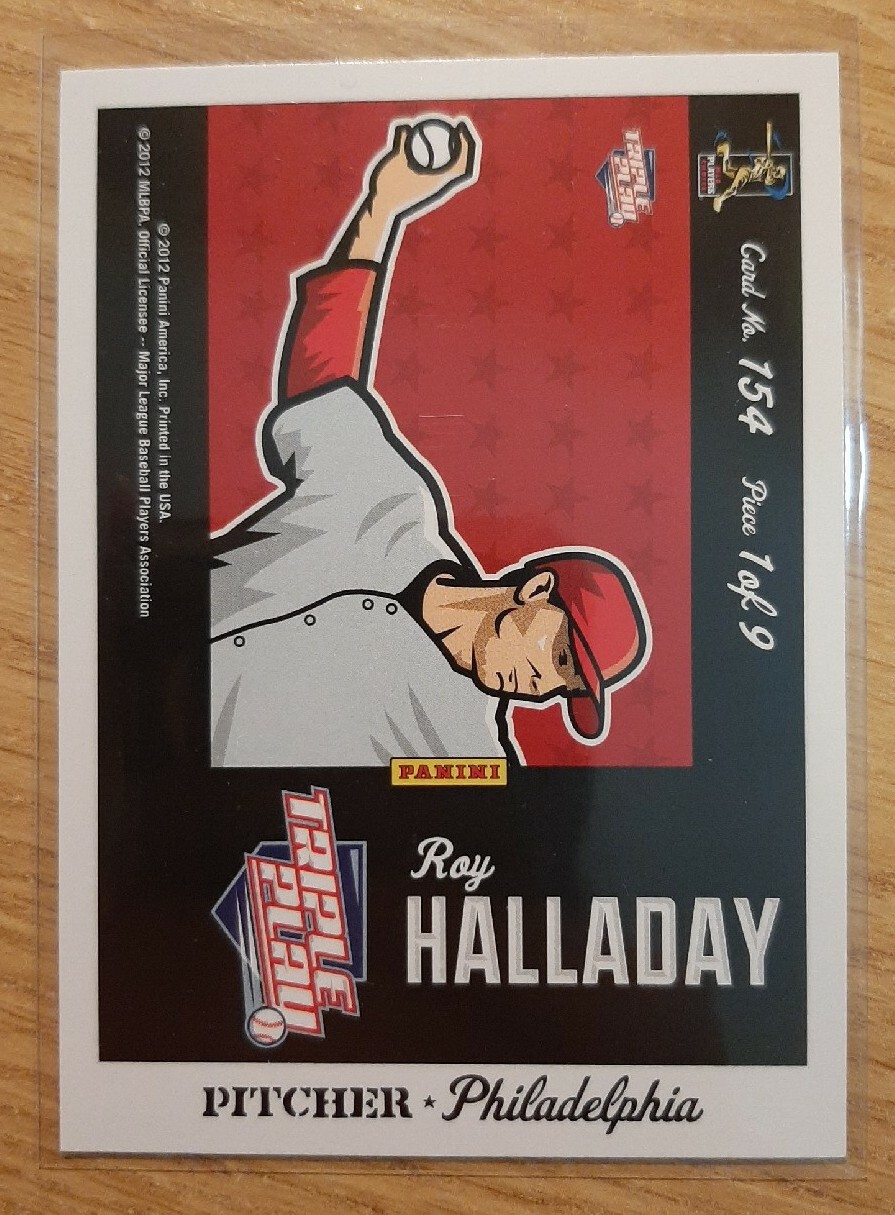 2012 PANINI TRIPLE PLAY ROY HALLADAY #154 PHILADELPHIA PHILLIES