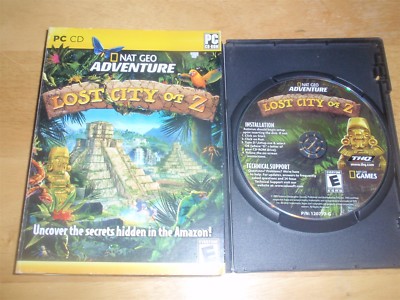 Nat Geo Adventure Lost City Of Z PC CD-ROM 2009 THQ National Geographic XP/Vista
