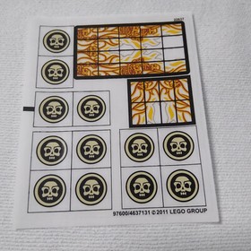  Authentic LEGO Sticker Sheet POTC 4195 Pirates of Caribbean Queen Annes Revenge