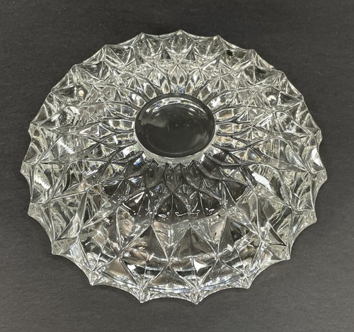Vintage Cigar Ashtray 1960s West Germany Rossini Cut Clear Crystal 7" Heavy - 第 10/13 張圖片