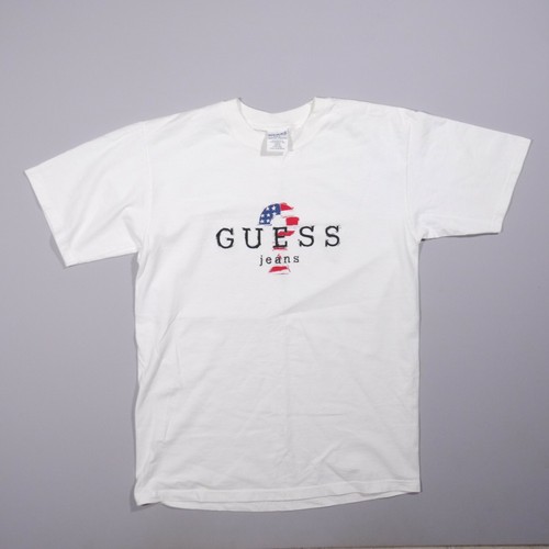Vintage Guess Jeans Shirt Medium White 