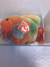 Ty Beanie Baby💜AUTHENTICATED CORAL THE FISH Musuem Quality 4-3 GEN New MWMT'S