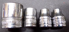 Four SnapOn Sockets SAE 3/8" Drive  (19)
