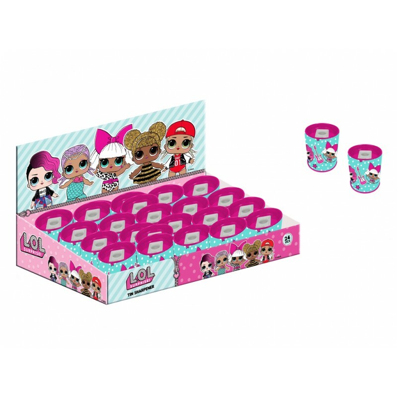 Temperino latta cilindro doppio foro Lol Surprise