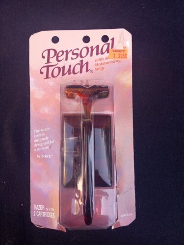 Vintage NOS Personal Touch by Schick 1990 Twin Blade Razor 2 Cartridges W/Aloe - Picture 1 of 4