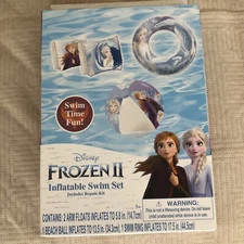 FROZEN II INFLATABLE SWIM SET WITH ARM FLOATS BEACH BALL & SWIM RING ALL-IN-ONE