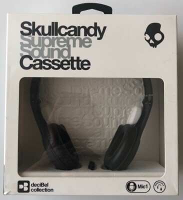 Skullcandy Cassette Headphones with Mic in Black | eBay