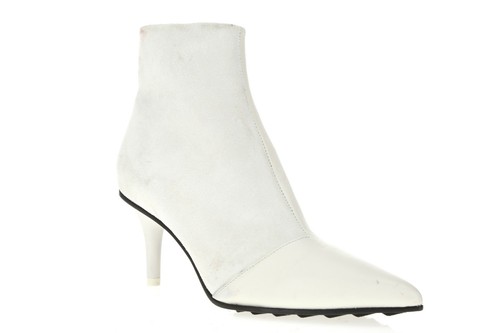 Rag & Bone 246000 Womens Beha Moto Ankle Bootie Off White Size 36/ 6 US Medium - 第 1/5 張圖片