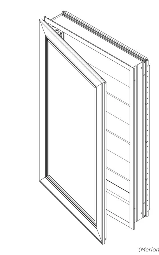 Armário de remédios espelhado Robern 30-1/16” em níquel D2C2030D4BM66SC - Imagem 2 de 4