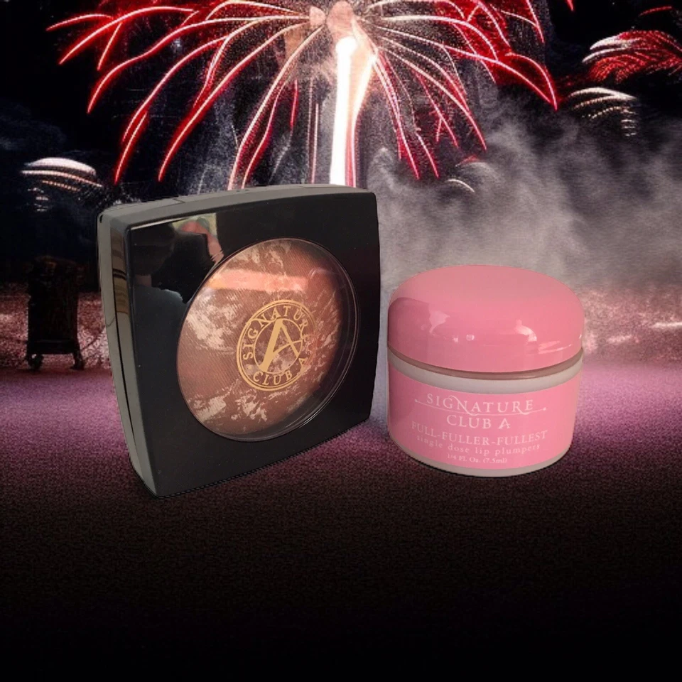 Signature Club A Solid Colloidal Gold Radiance Baked Powder and Lip Plumper SET - Image 3 of 4