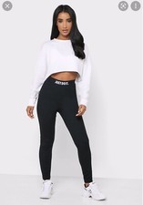 Image of Nike NSW JDI Ribbed Black Leggings Womens Sz Medium CJ2611-010