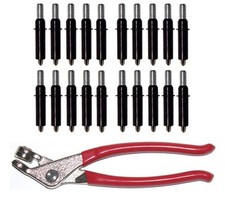20 New 5/32" Cleco Fasteners w/ New Pliers - Clecos