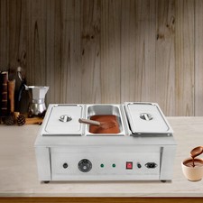 3-Tanks Chocolate Melter Melting Machine Stainless Steel Electric Water Heating