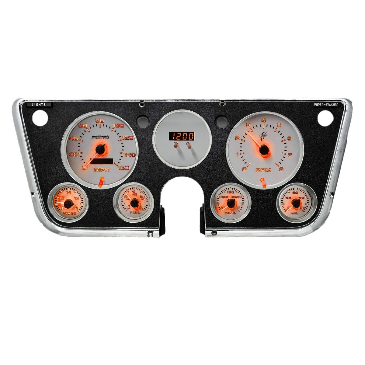 Ford Mustang 1965-1966 Digital Dash Panel By Intellitronix – White LED Gauges