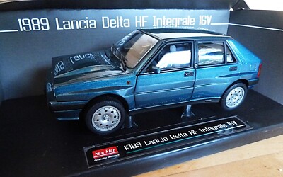 Sun Star darkbluemetallic 1989 Lancia Delta HF Integrale 16V    1:18 in OVP  neu