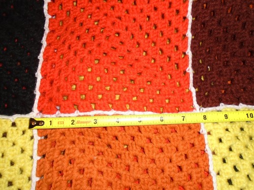 Manta De Colección Afghan Granny Core Crochet Multicolor Grande Hecha a Mano 104x96 - Imagen 8 de 13