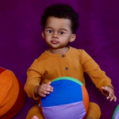 30in Black Skin Toddler Boy Finished Reborn Baby Doll Short Hair Cloth Body Gift