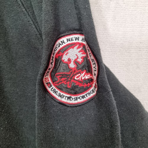 BLK1 Blackone Sweatshirt Mens Large Black Red Vintage 90s Rap Hip Hop - Picture 8 of 13