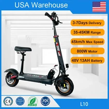 Folding Electric Scooter for Adults with 800W Motor 28Mph Off-Road with Seat kT