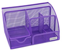 Desk Metal Tray Organizer Office Supplies Storage Pencil Pen Holder Caddy Purple Desk Metal Tray Organizer Office Supplies Storage Pencil Pen Holder Caddy Purple