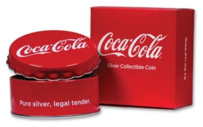 2018 Coca-Cola Collectible Bottle Cap Shaped 6g .999 Silver Proof