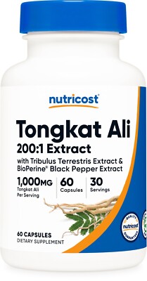 Nutricost Tong-kat Ali 500mg, 60 Capsules 200:1 Extract