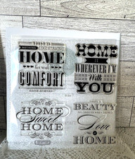 Close To My Heart Discontinued "HOME SWEET HOME" Acrylic Cling Stamps Set