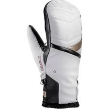 Leki Snowfox 3D Women's Mitten White/Gold Primaloft Windproof Used
